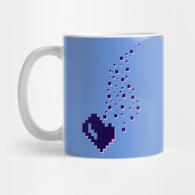 Dissolving pixel heart by tastelesssandwiches